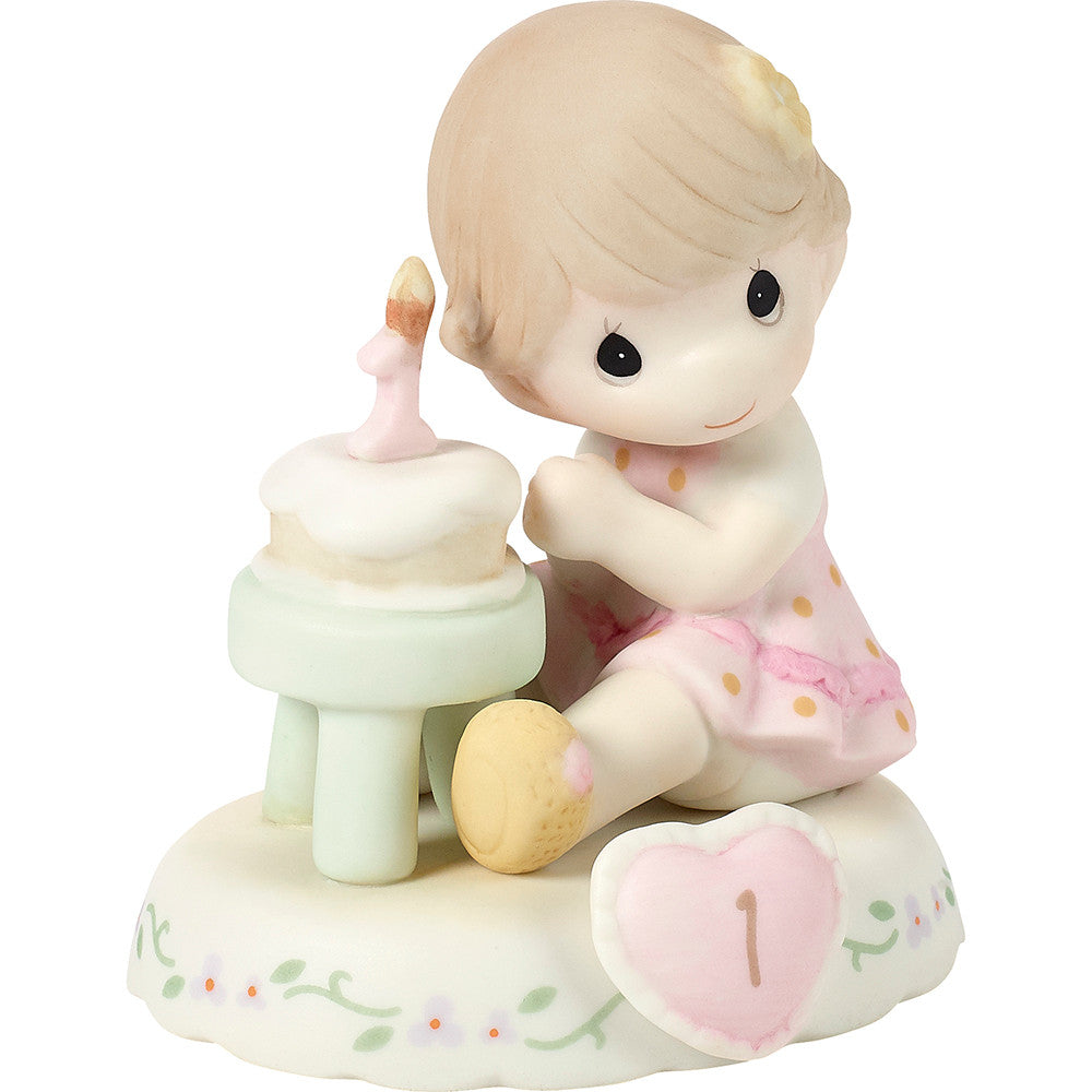 Growing In Grace, Age 1, Brunette Girl Figurine - Image