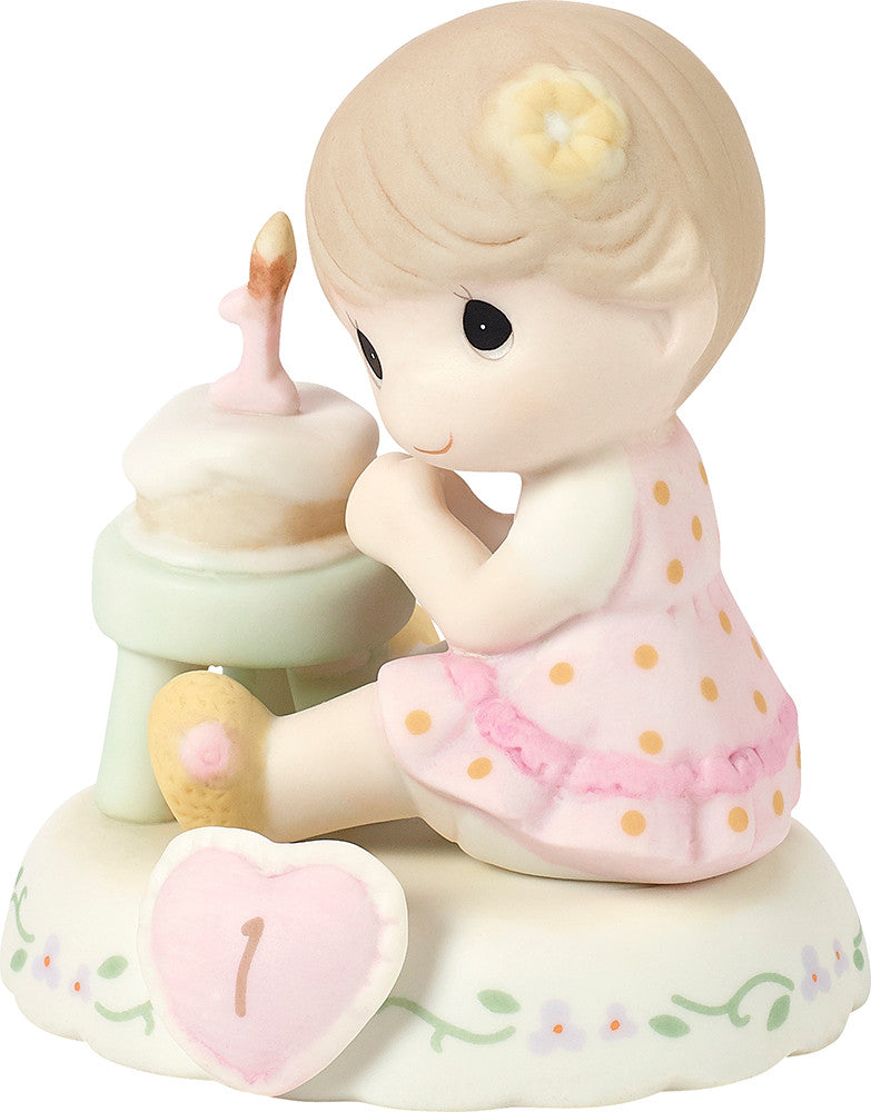 Growing In Grace, Age 1, Brunette Girl Figurine - Image