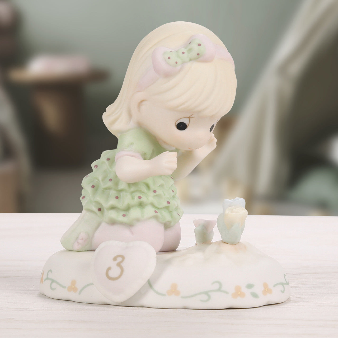 Growing In Grace, Age 3, Blonde Girl Figurine - Image