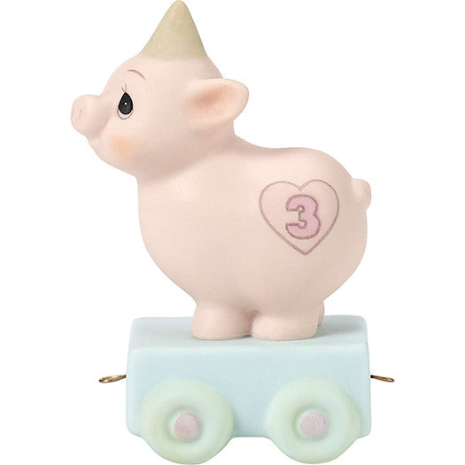 Birthday Train, Age 3, Heaven Bless Your Special Day Figurine - Image