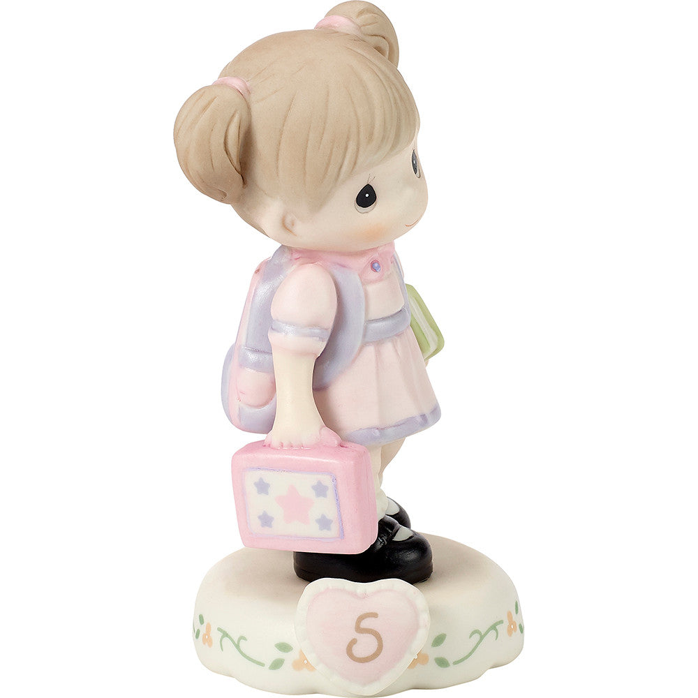 Growing In Grace, Age 5, Brunette Girl Figurine - Image