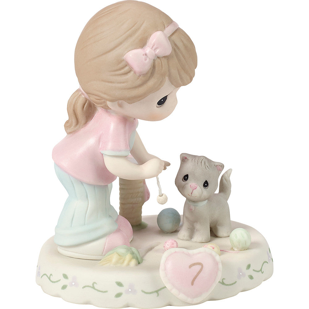 Growing In Grace, Age 7, Brunette Girl Figurine - Image