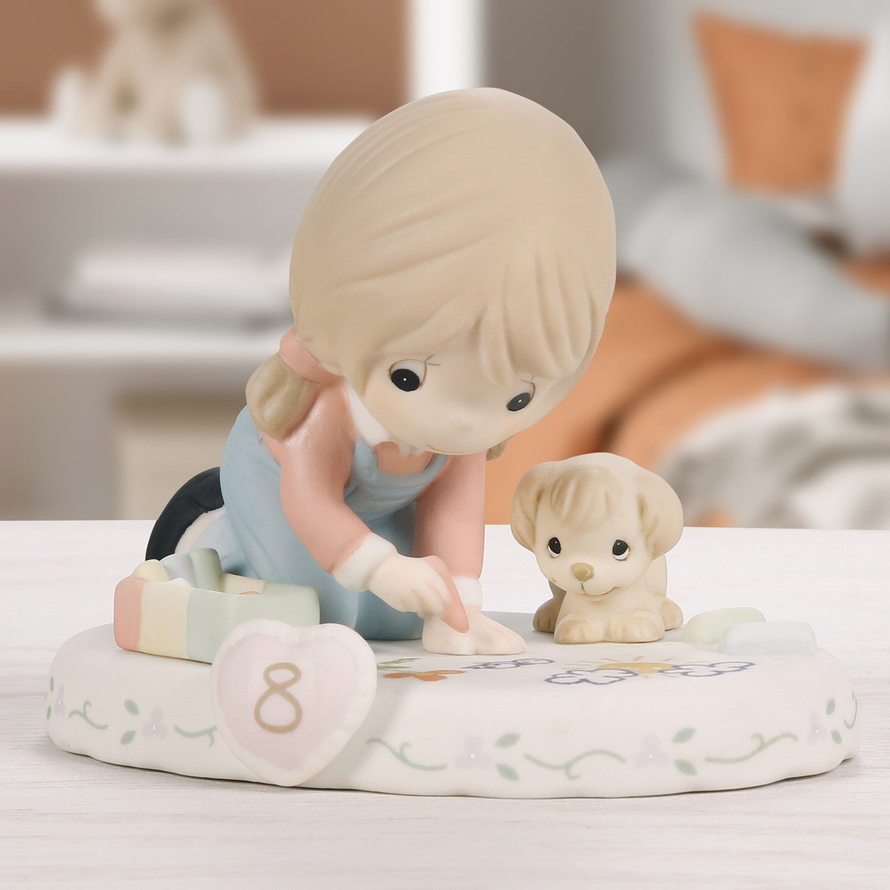 Growing In Grace, Age 8, Brunette Girl Figurine - Image