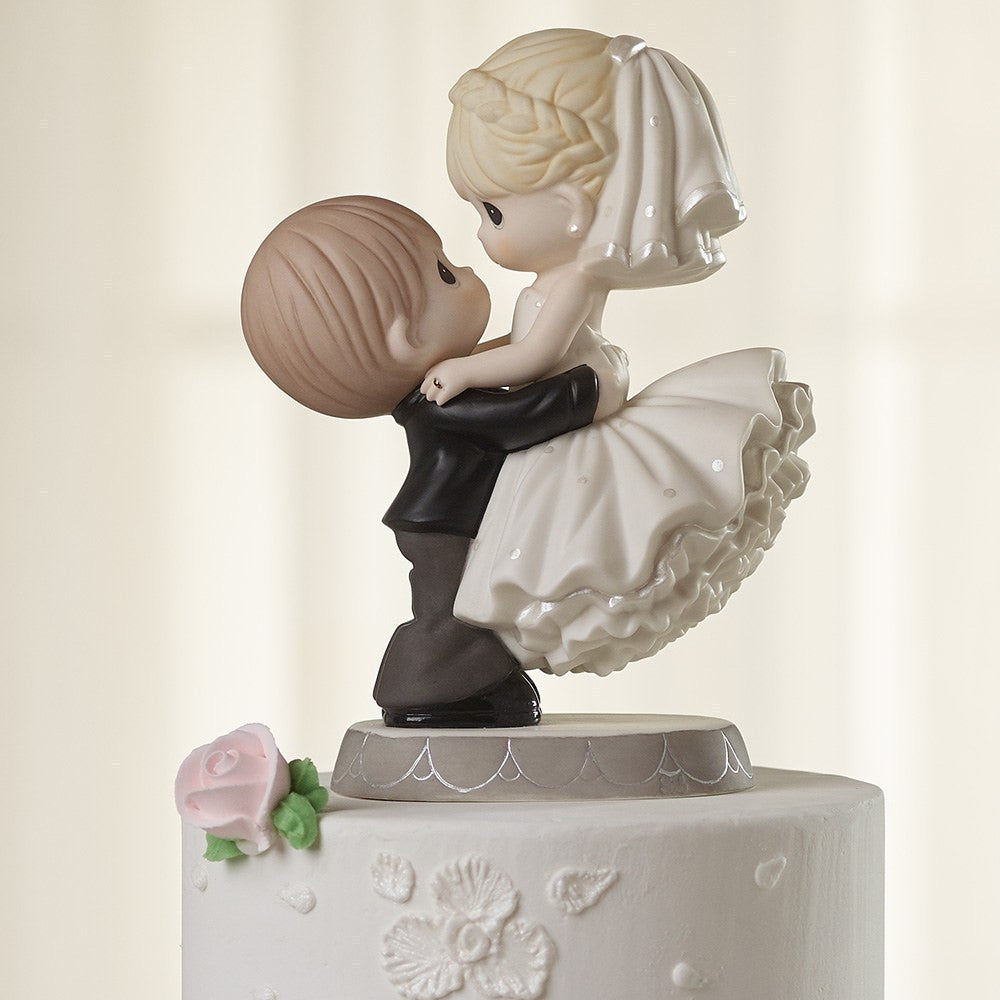 Best Day Ever, Wedding Cake Topper Bisque Porcelain Figurine - Image