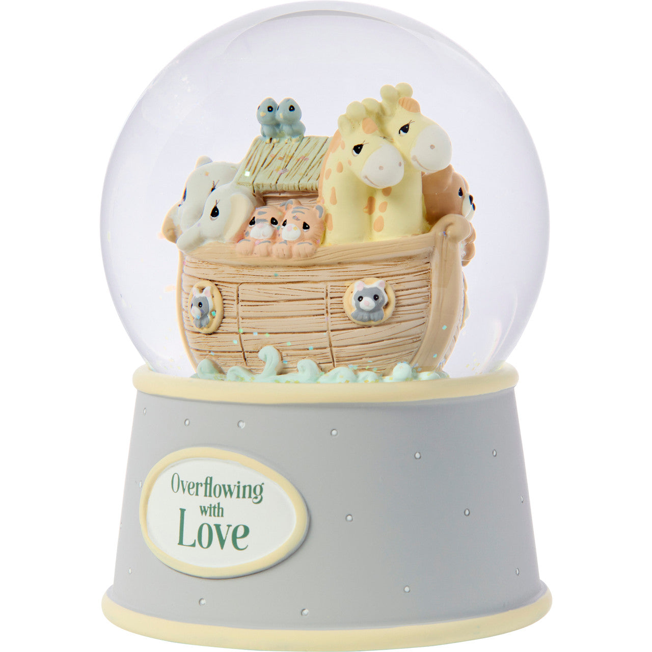 Overflowing With Love Noah's Ark Baby Snow Globe - Image