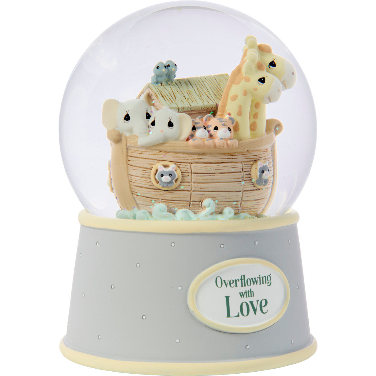 Overflowing With Love Noah's Ark Baby Snow Globe - Image