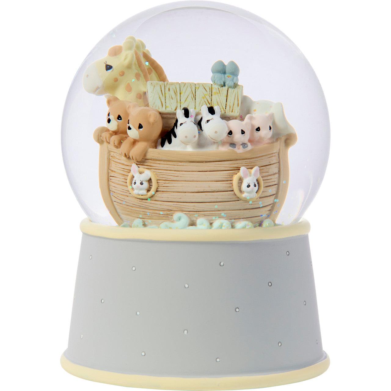 Overflowing With Love Noah's Ark Baby Snow Globe - Image