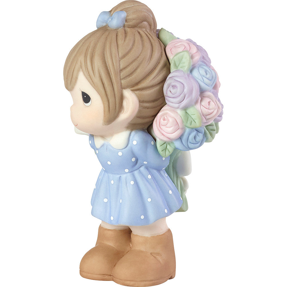 Love You Bunches, Mom!, Bisque Porcelain Figurine, Girl - Image