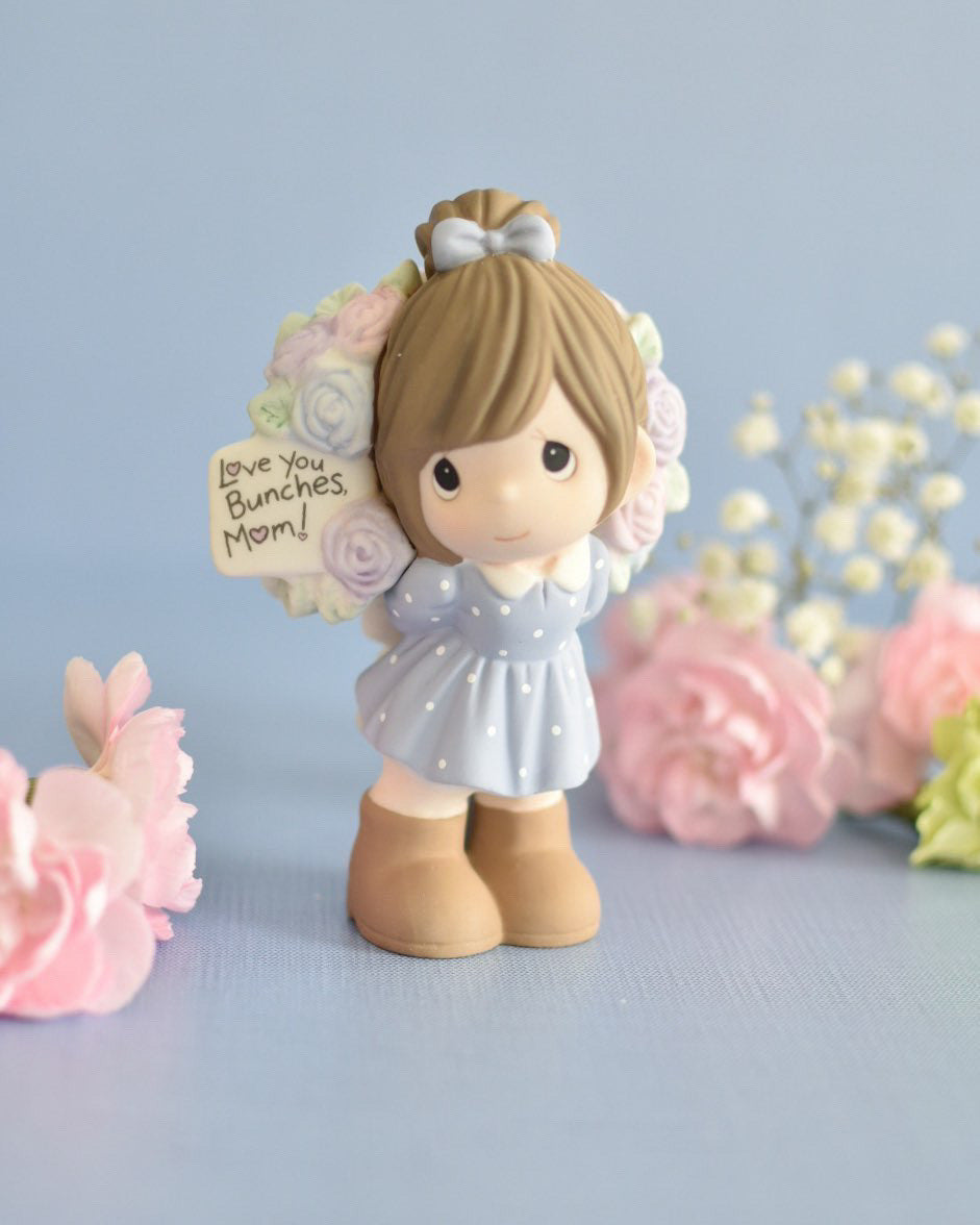 Love You Bunches, Mom!, Bisque Porcelain Figurine, Girl - Image