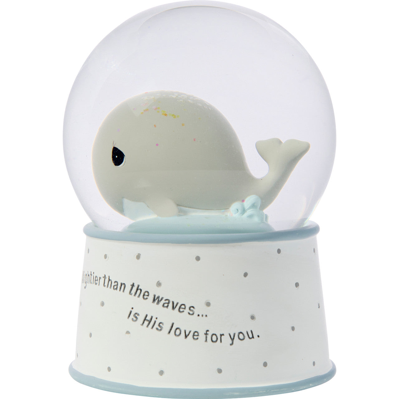 Mightier Than The Waves Whale Musical Snow Globe - Image