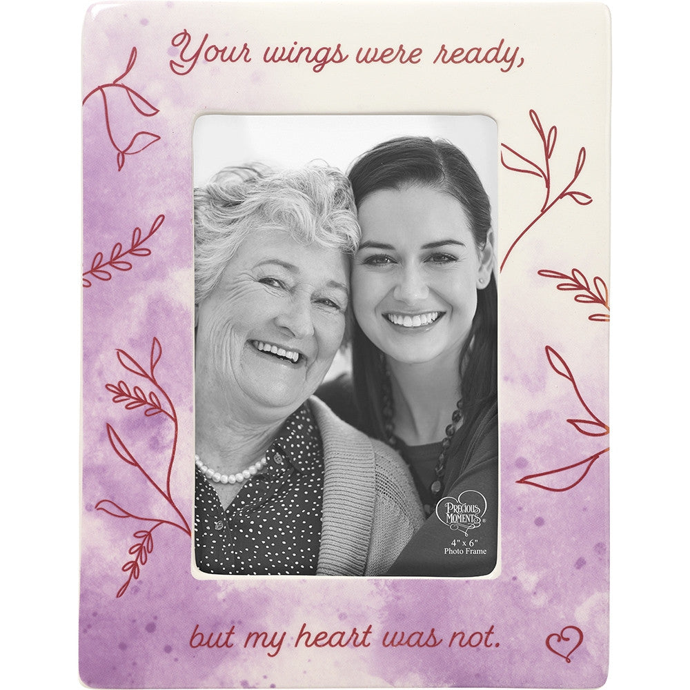 Your Wings Were Ready But My Heart Was Not, Ceramic Photo Frame - Image