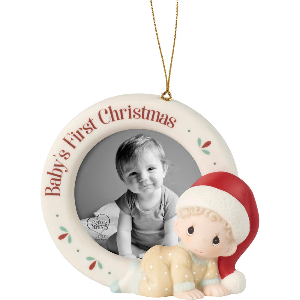 Baby's 1st Christmas Photo Frame Ornament - Image