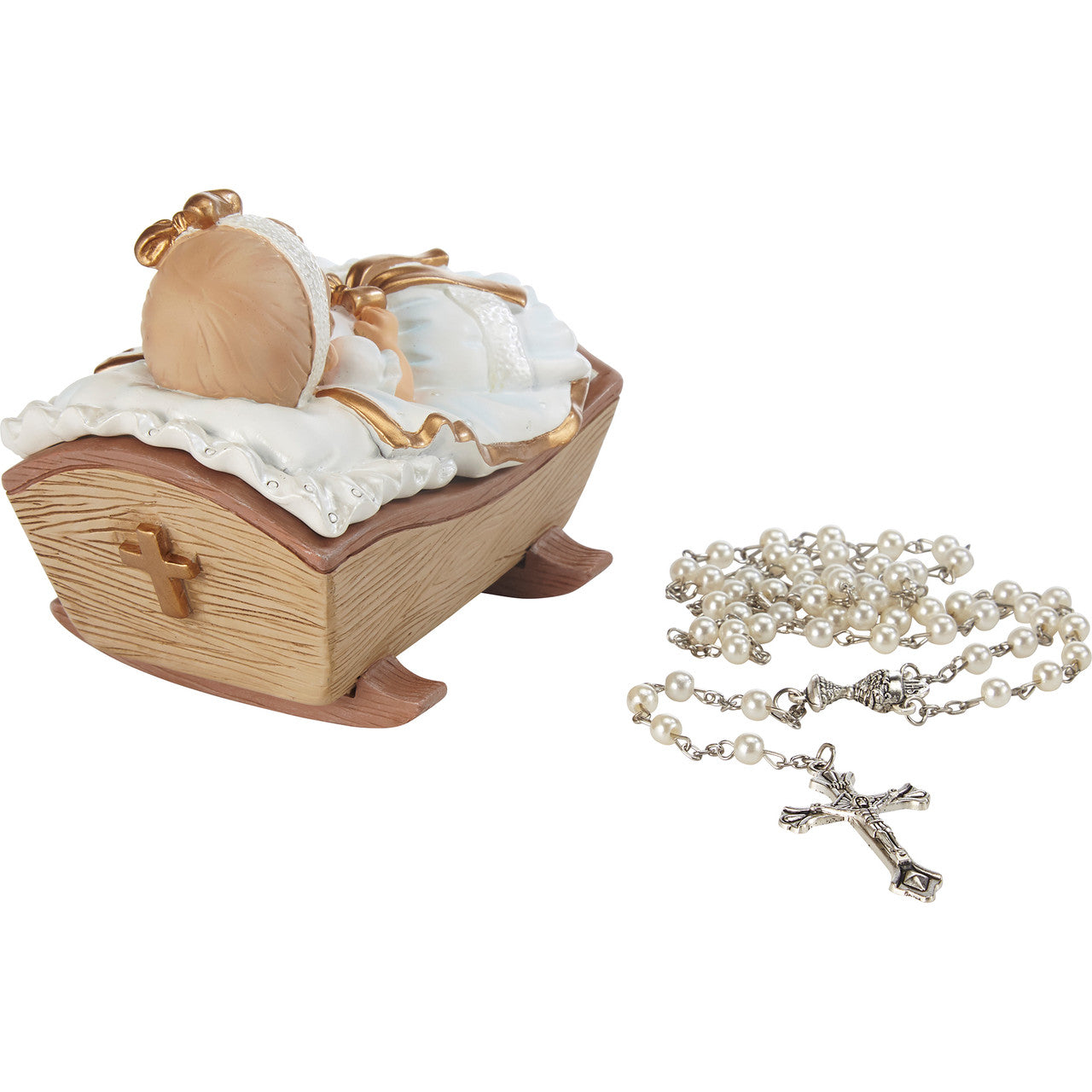 Cradled In His Love Girl Rosary Box with Rosary - Image