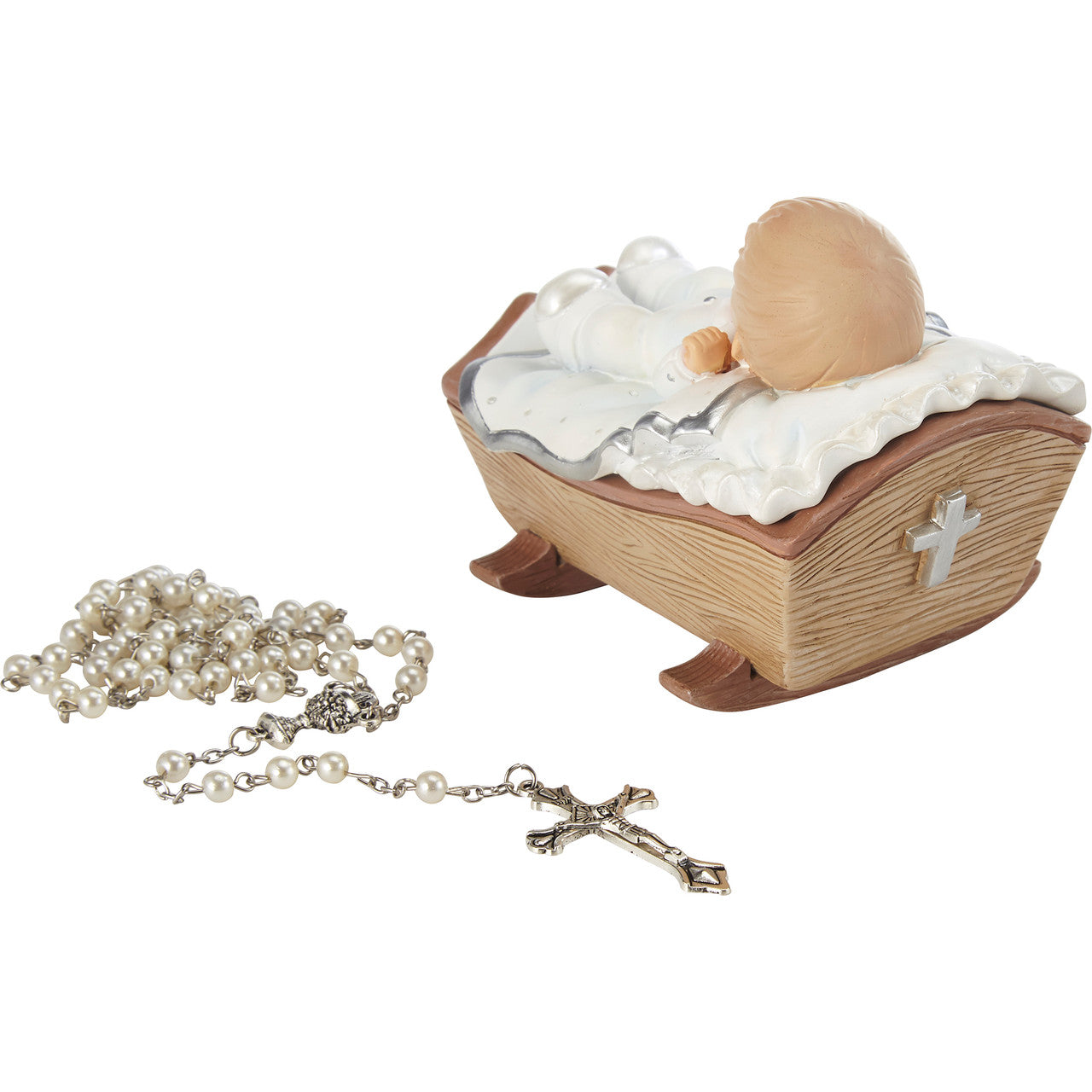 Cradled In His Love Boy Rosary Box with Rosary - Image