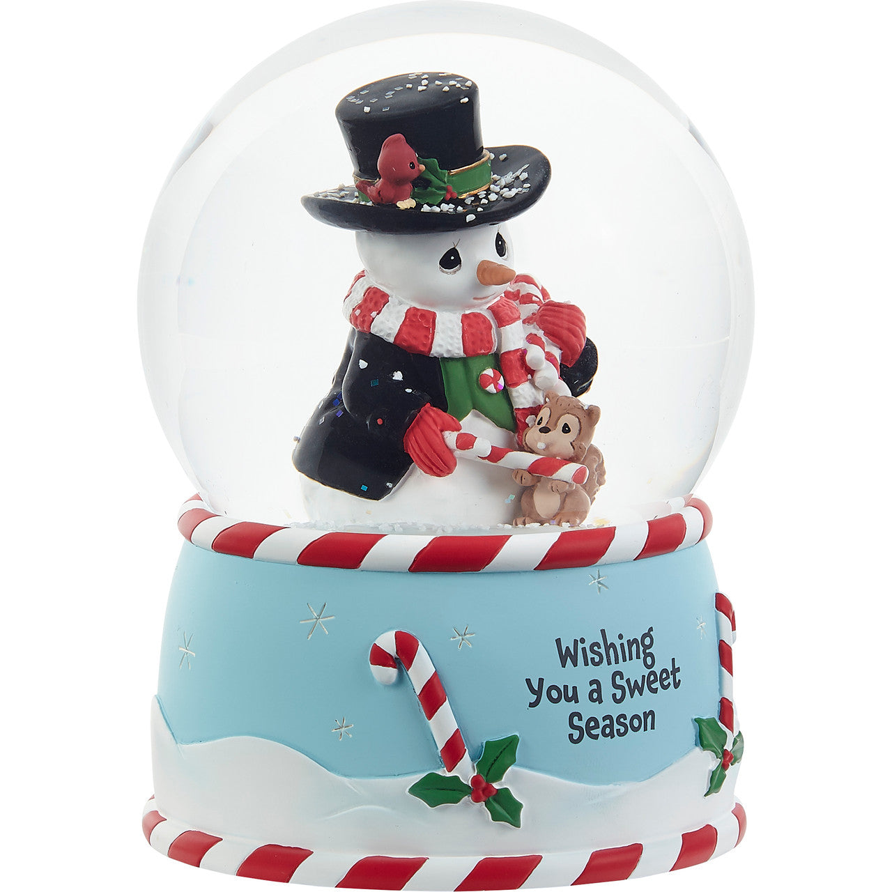 Wishing You A Sweet Season Annual Snowman Musical Snow Globe - Image