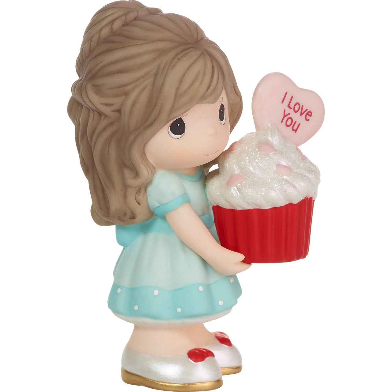 You Bake Me Happy Brunette Girl Figurine - Image