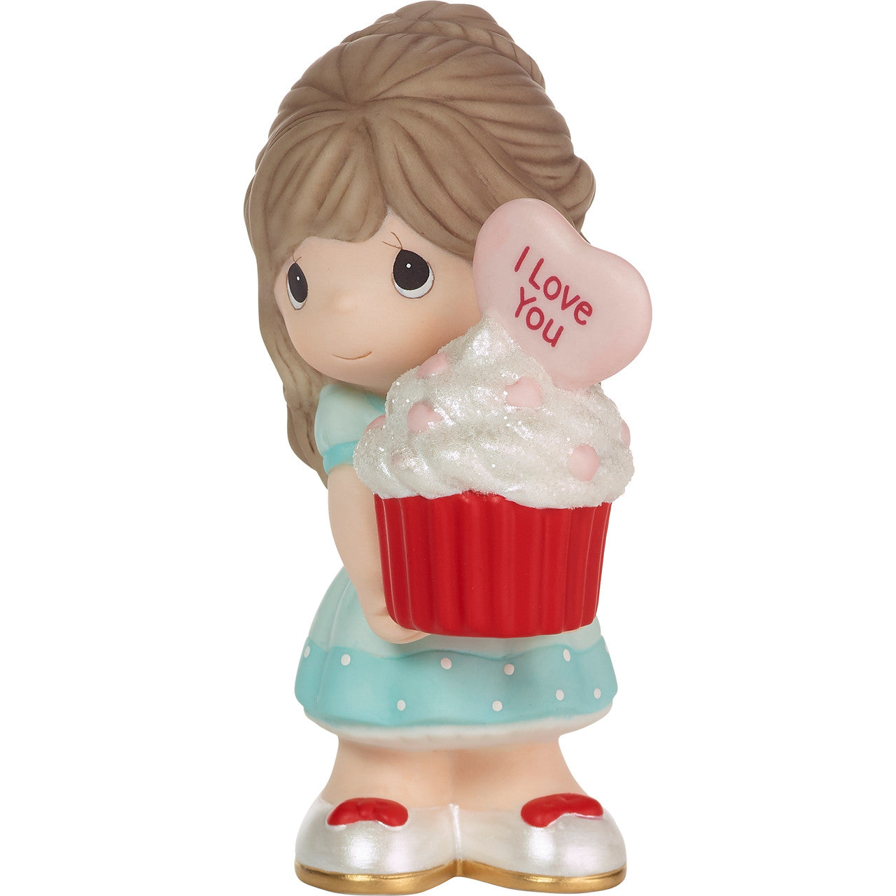 You Bake Me Happy Brunette Girl Figurine - Image