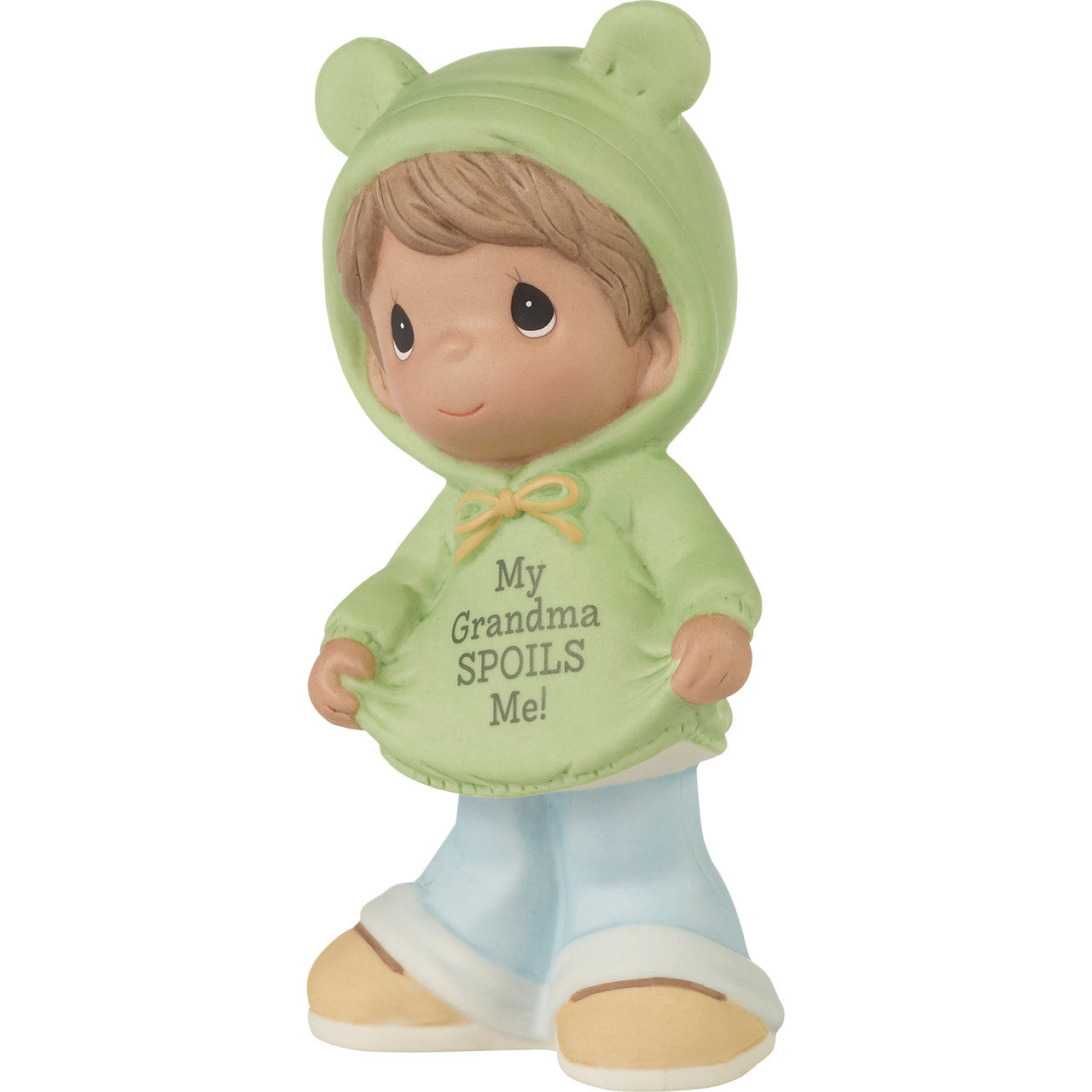 My Grandma Spoils Me Brunette Hair/Medium Skin Boy Figurine - Image