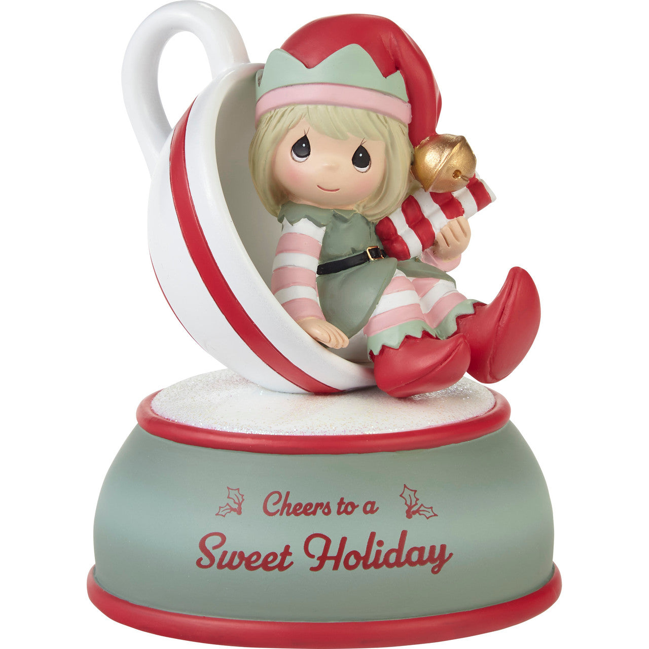 Precious Moments Wishing Musical　オルゴール Precious Moments 231109 Cheers to A Sweet Holiday Resin Musical