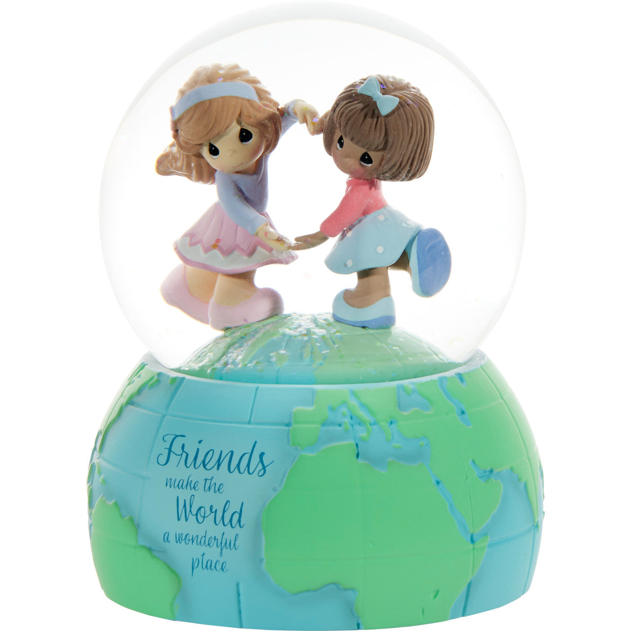Friends Make The World A Wonderful Place Musical Snow Globe - Image