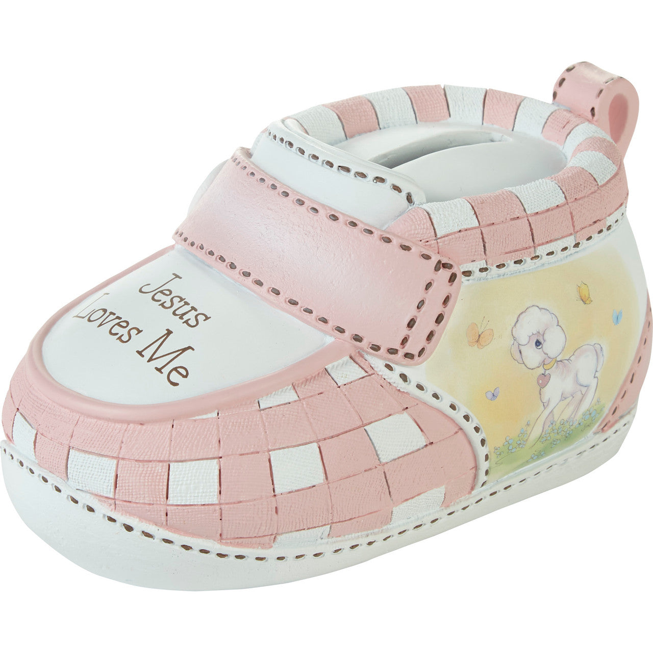 Jesus Loves Me Pink Bootie Bank - Image