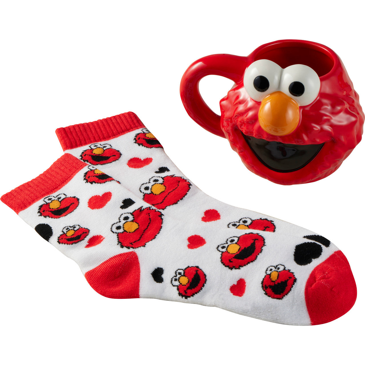 Sesame Street Elmo And Hearts Mug and Socks Set - Image