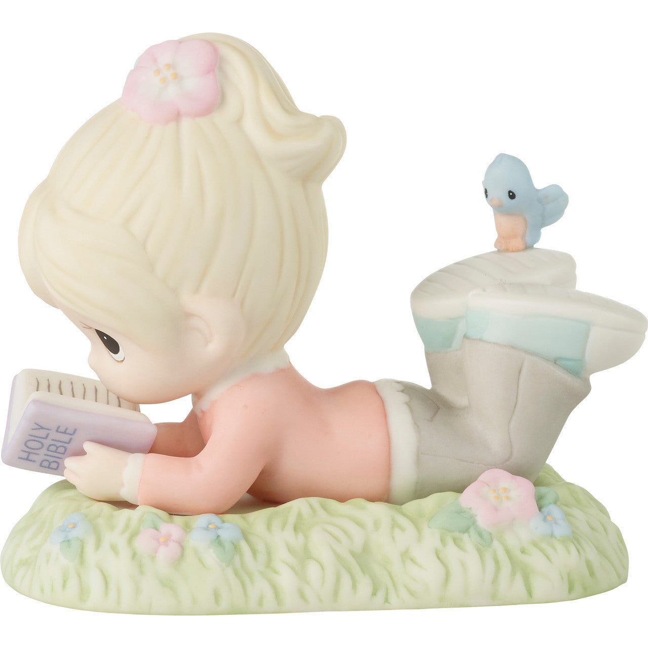 He Makes Me Lie Down In Green Pastures Figurine - Image