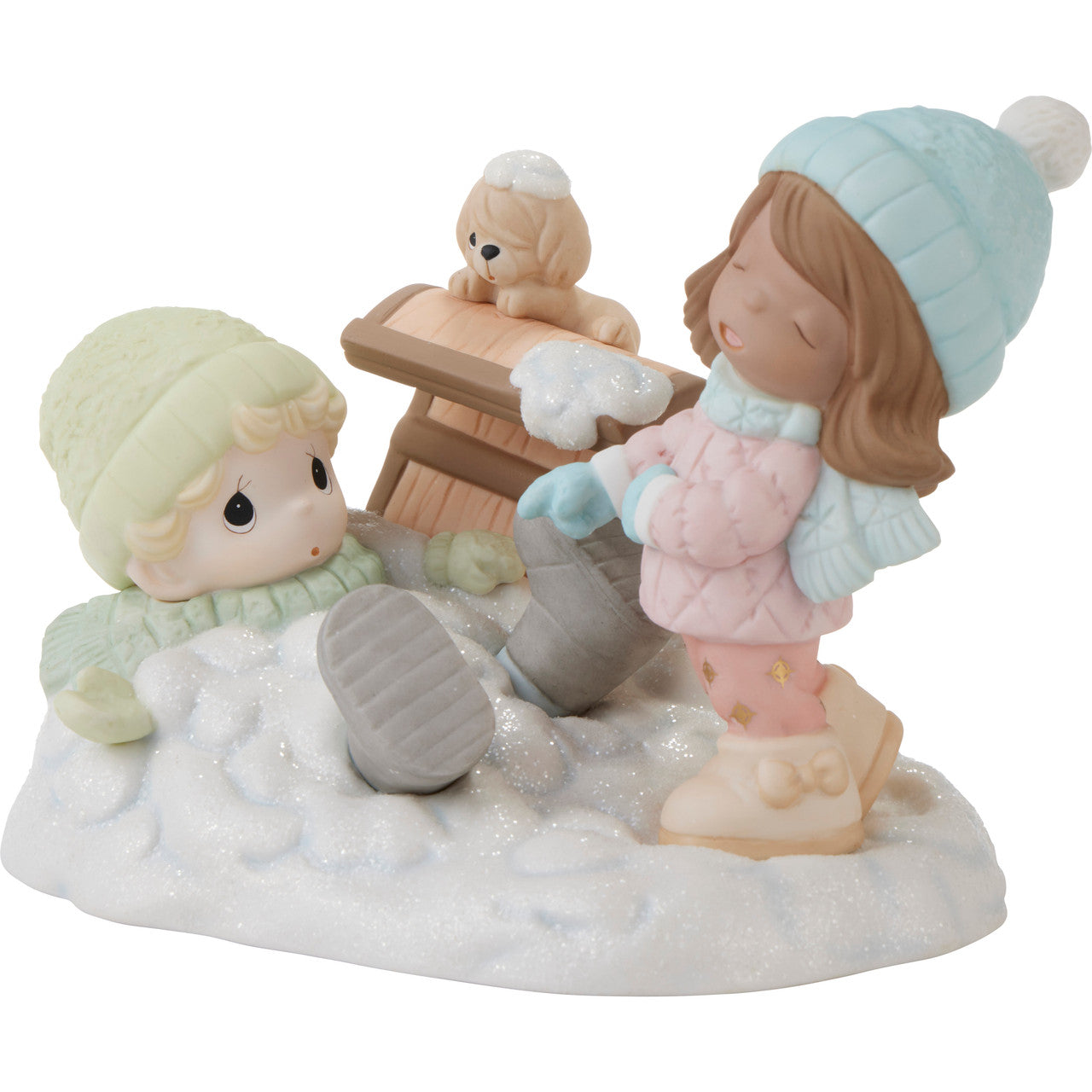 Life Is Snow Much Fun With You Brunette Hair/Medium Skin Figurine - Image