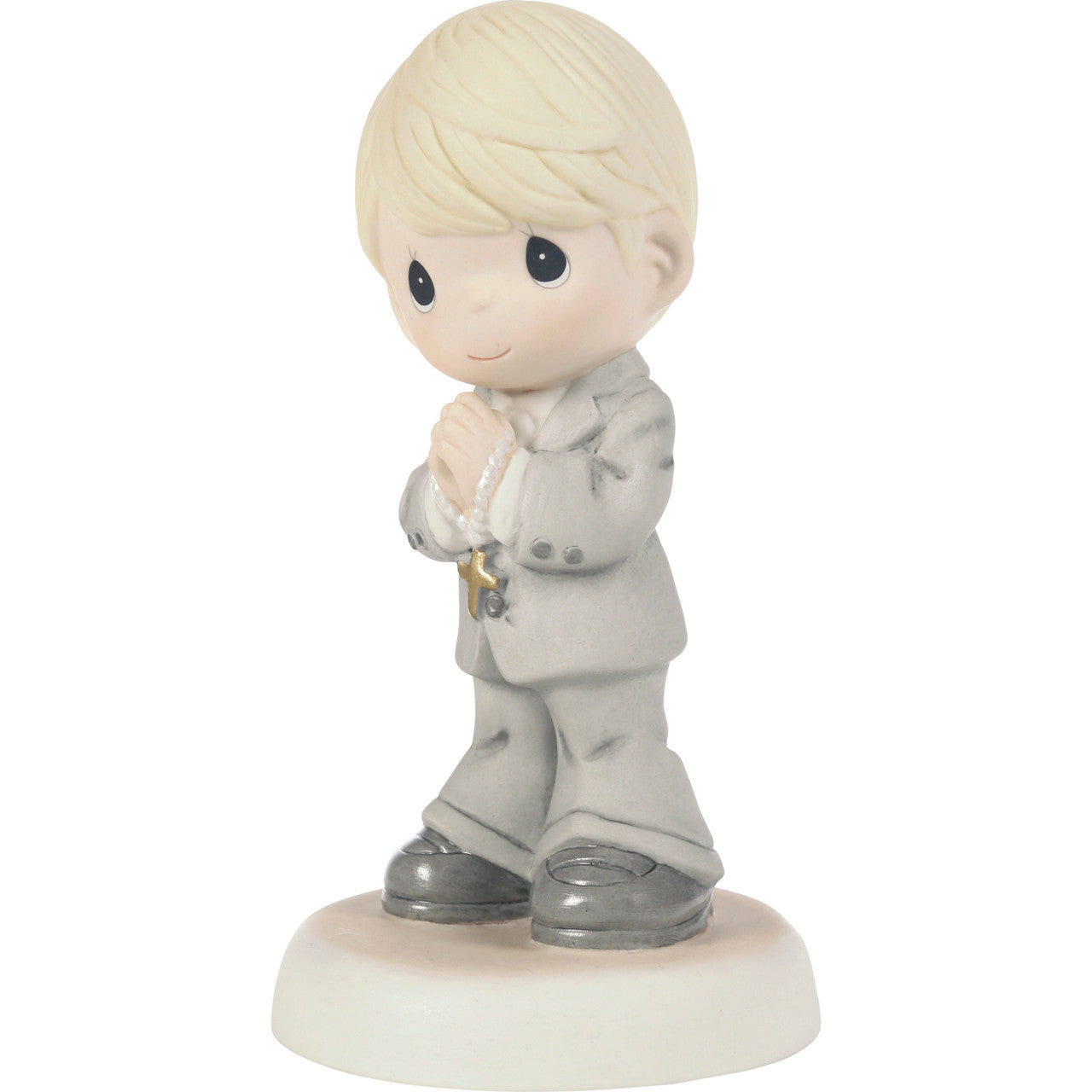 My First Communion Blond Hair Boy Figurine - Image