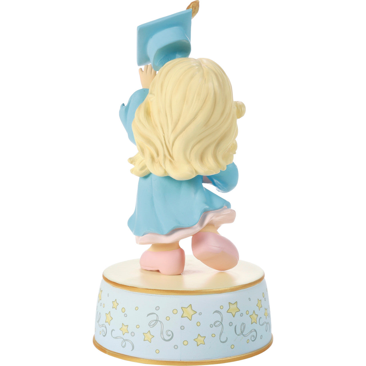 From Cap And Gown To New Horizons Blonde Girl/Blue Gown Graduation Musical - Image