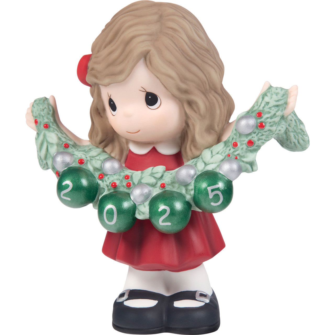 Deck The Halls 2025 Dated Girl Figurine - Image