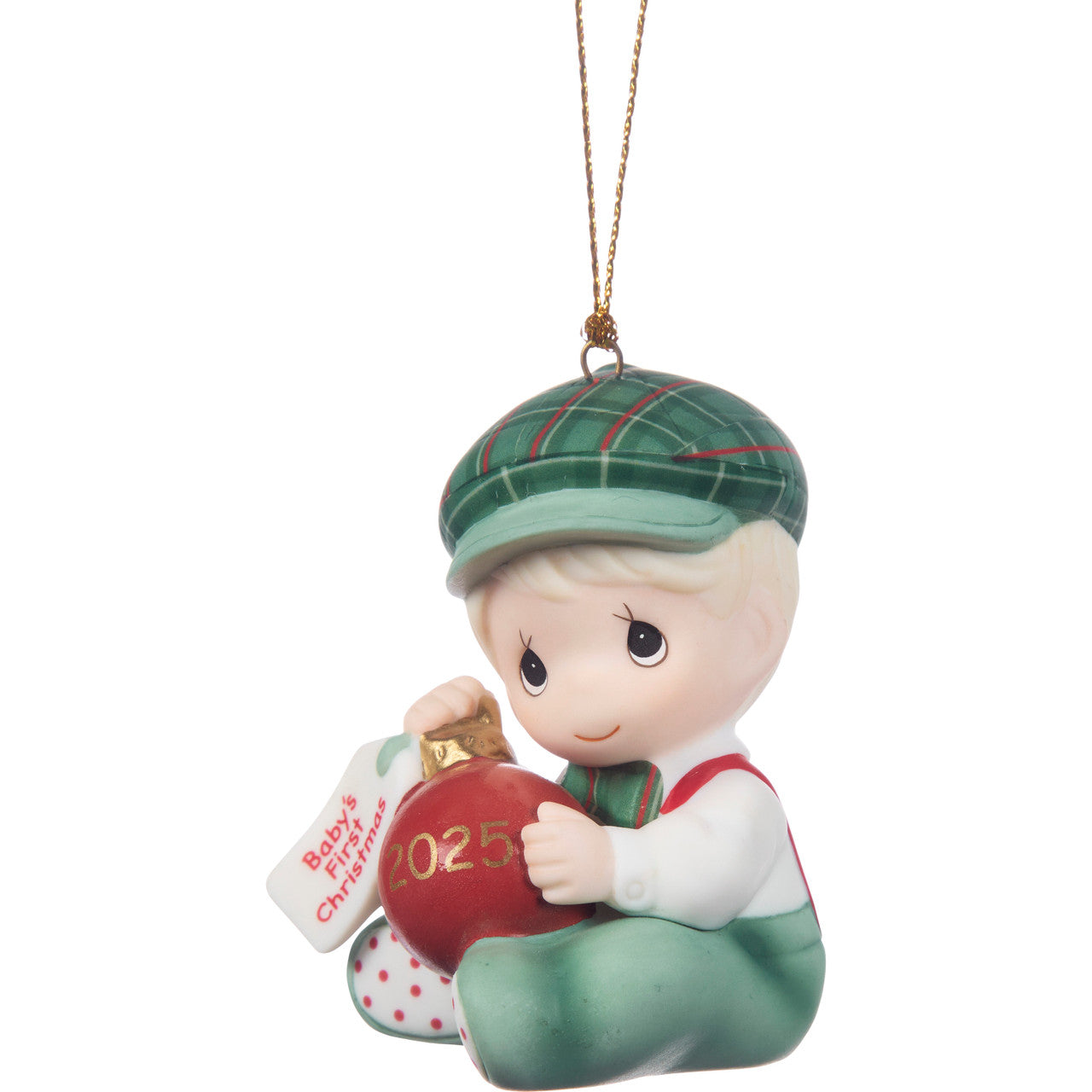 Baby’s First Christmas 2025 Dated Boy Ornament - Image