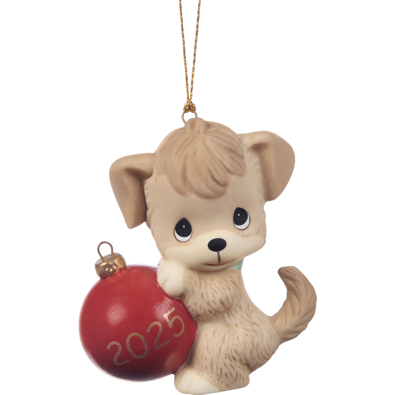 Precious Moments 251008 Howl-iday Cheer 2025 Dated Dog Bisque