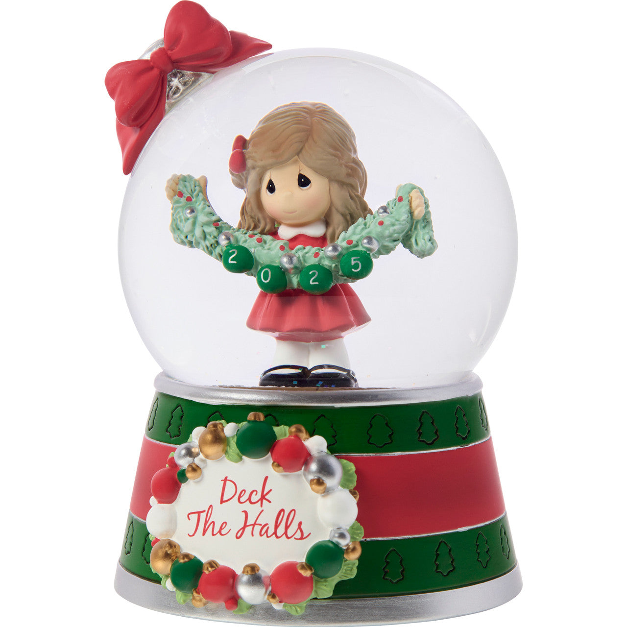Deck The Halls 2025 Dated Musical Snow Globe - Image
