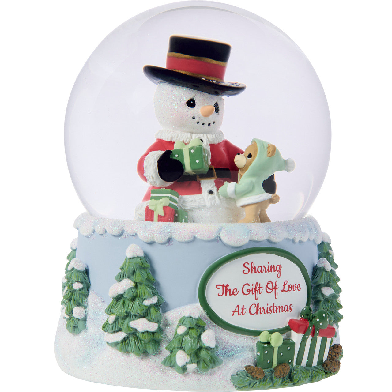 Sharing The Gift Of Love At Christmas Annual Snowman Snow Globe - Image