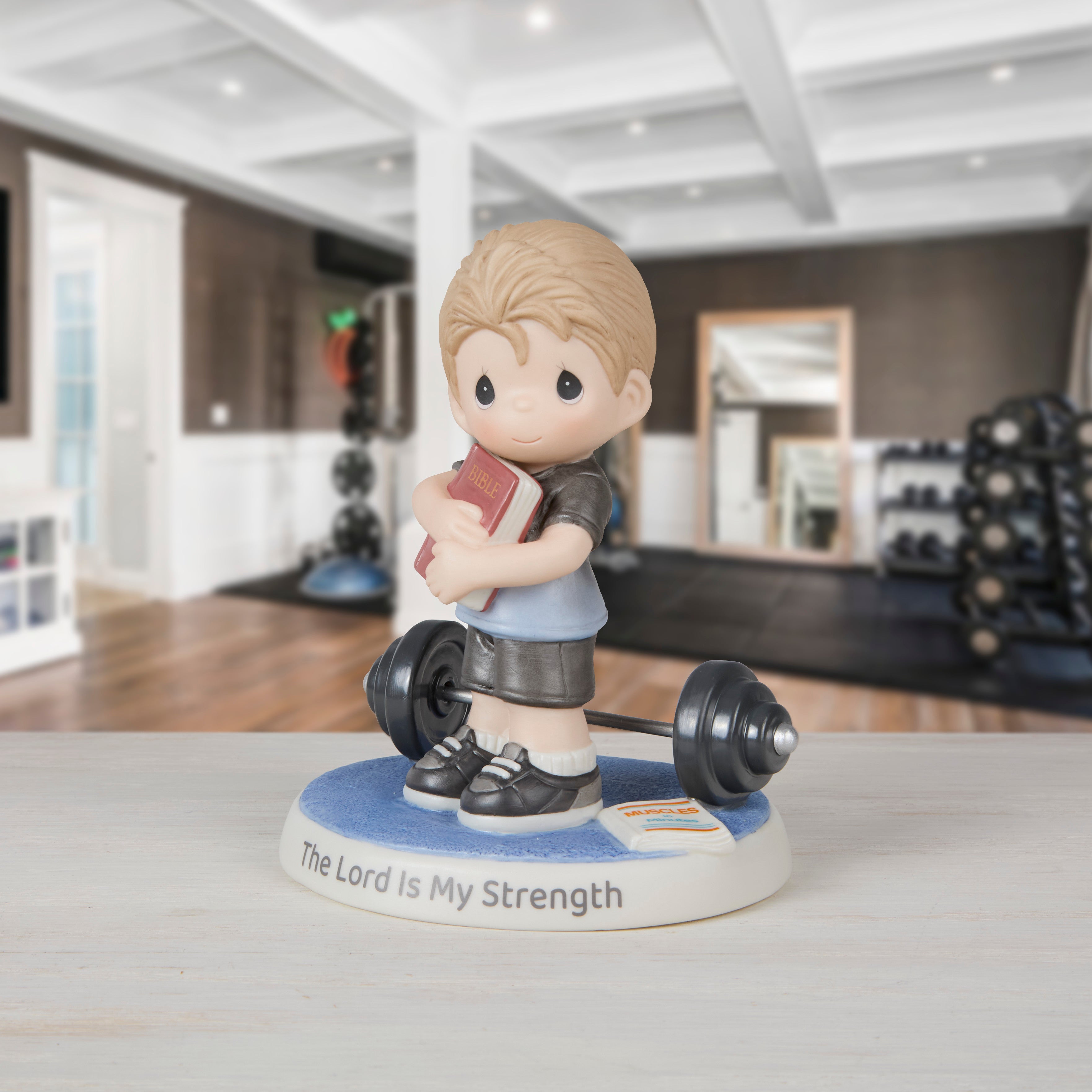 The Lord Is My Strength Boy Figurine - Lifestyle Image