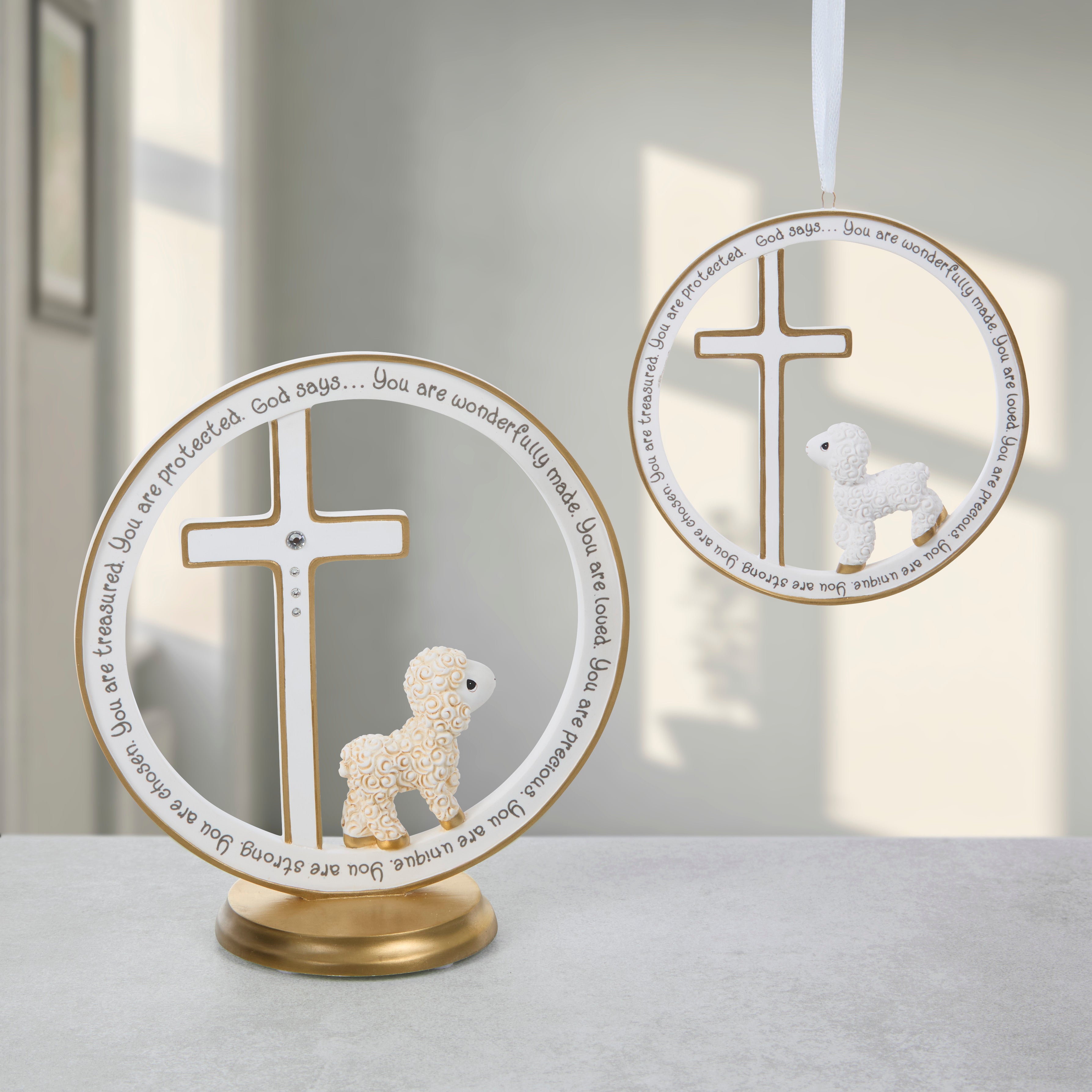 God Says You Are... Baptism Cross - Lifestyle Image