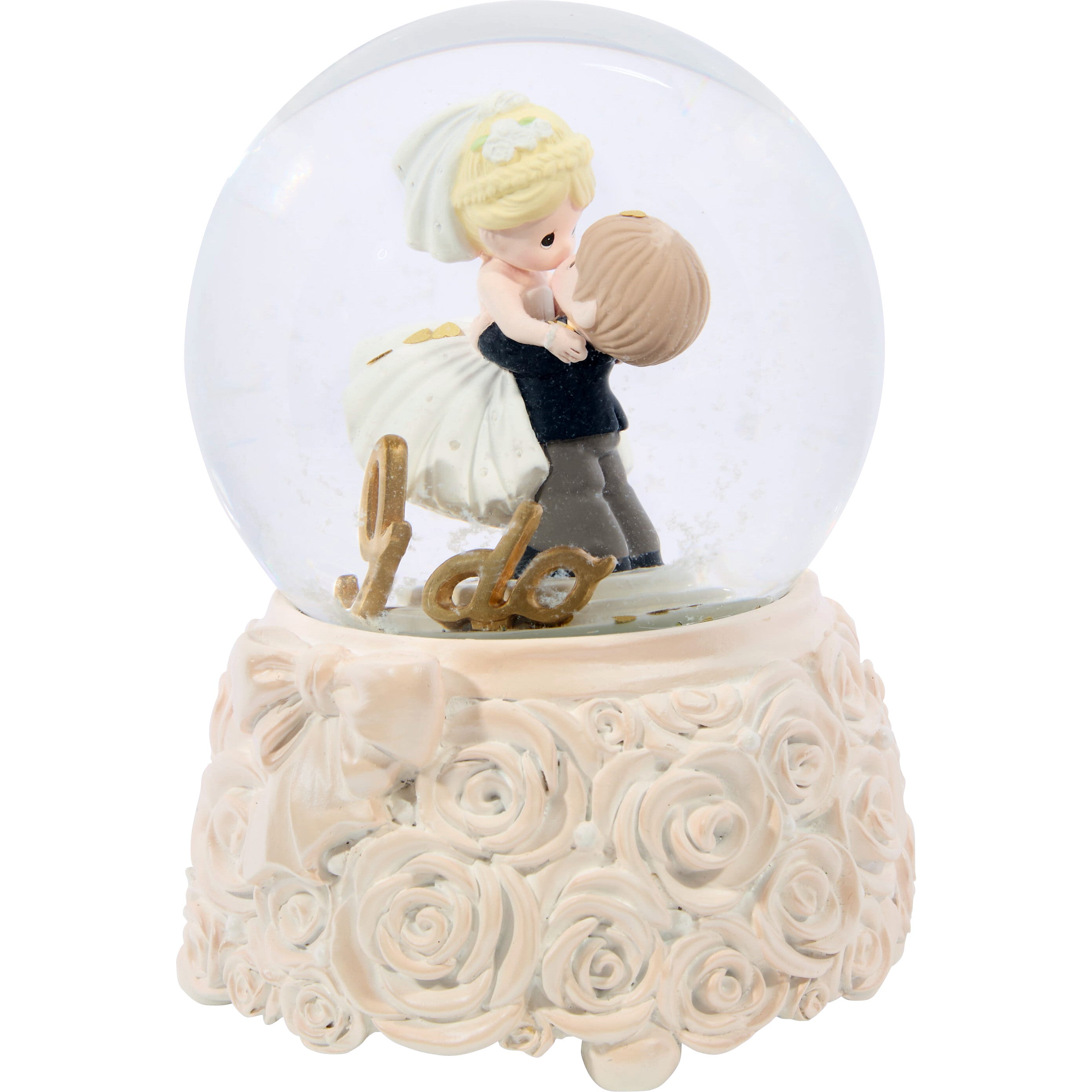 Wedding couple groom holding bride up - left view