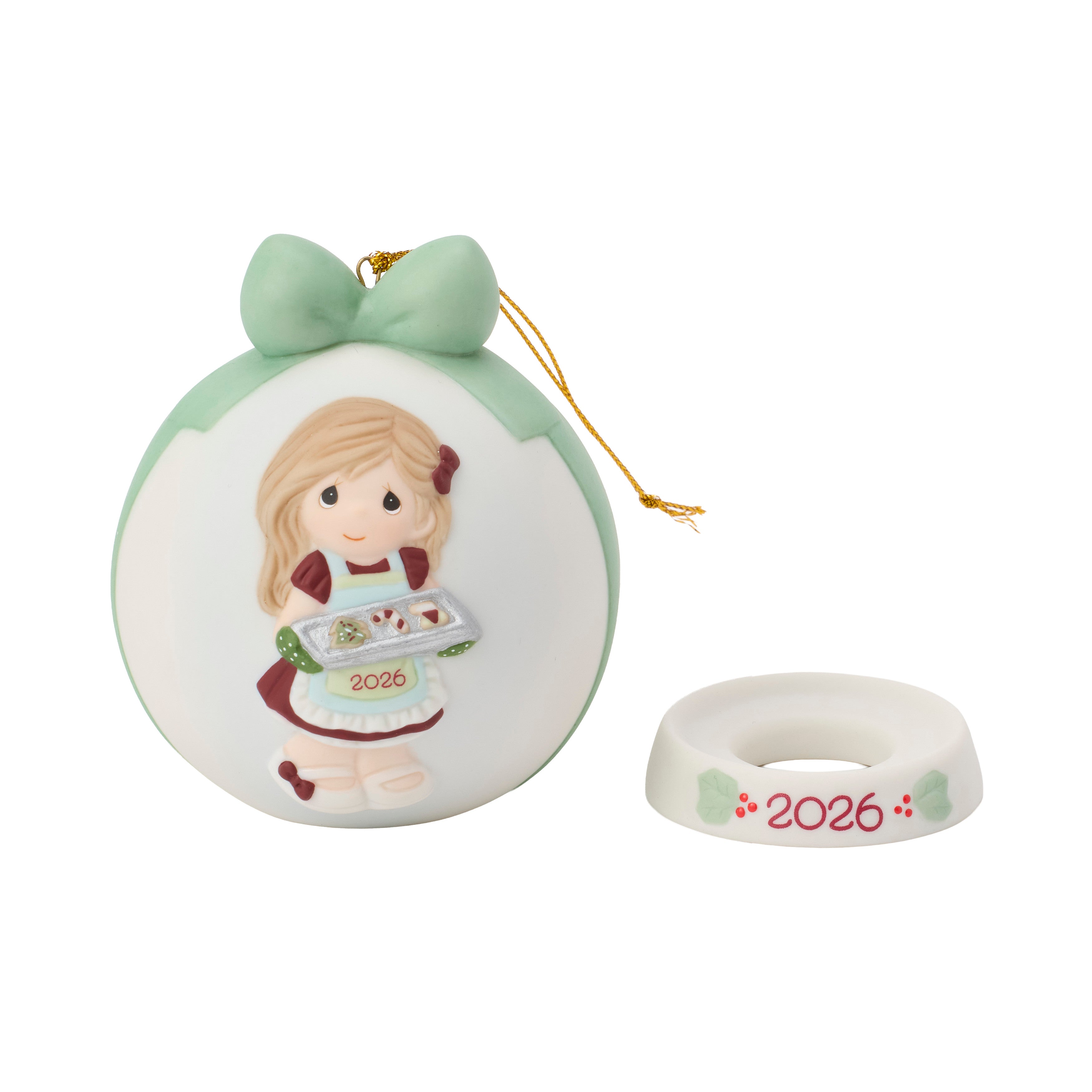 Baking Sweet Memories 2026 Dated Girl Ball Ornament