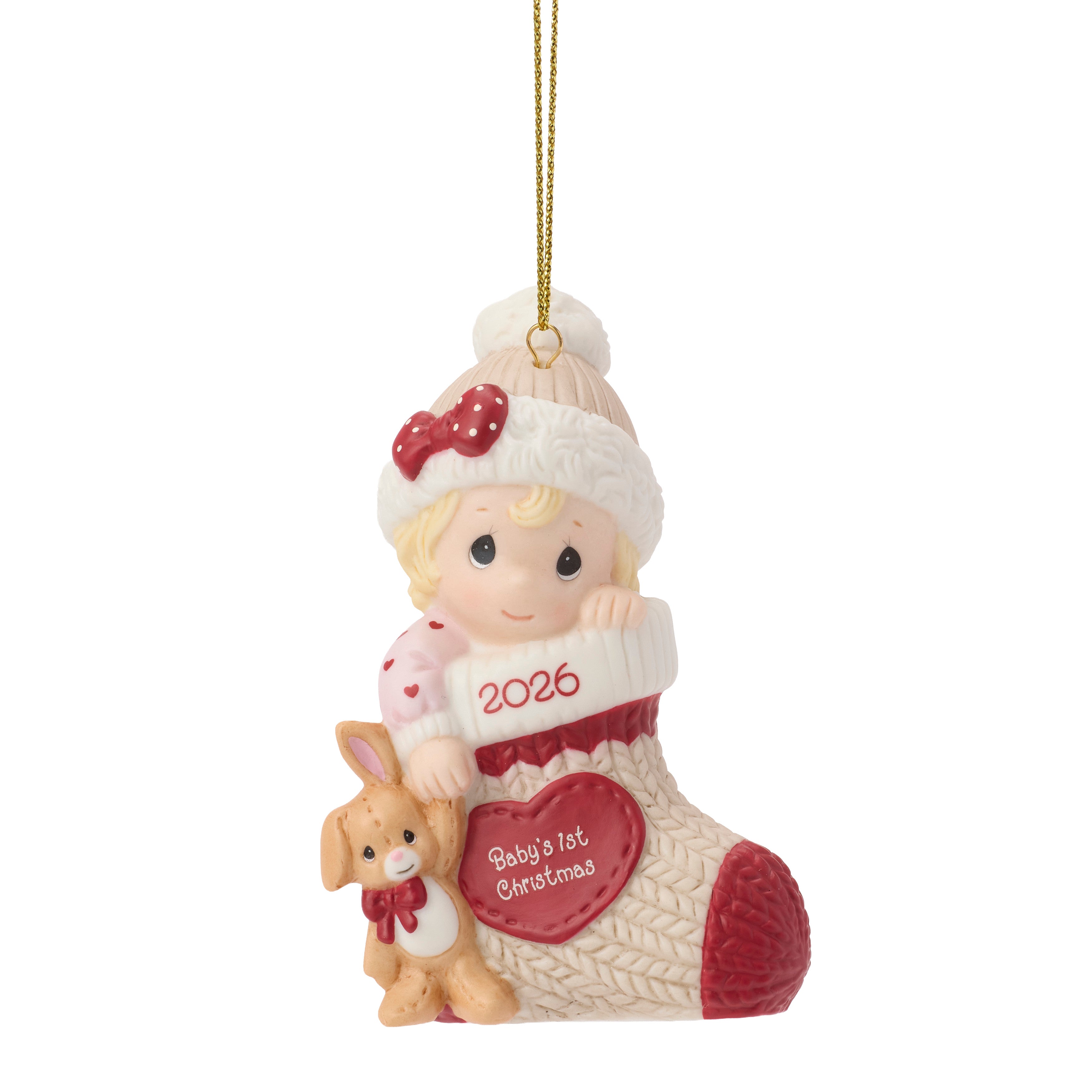 Baby's First Christmas 2026 Dated Baby Girl Ornament