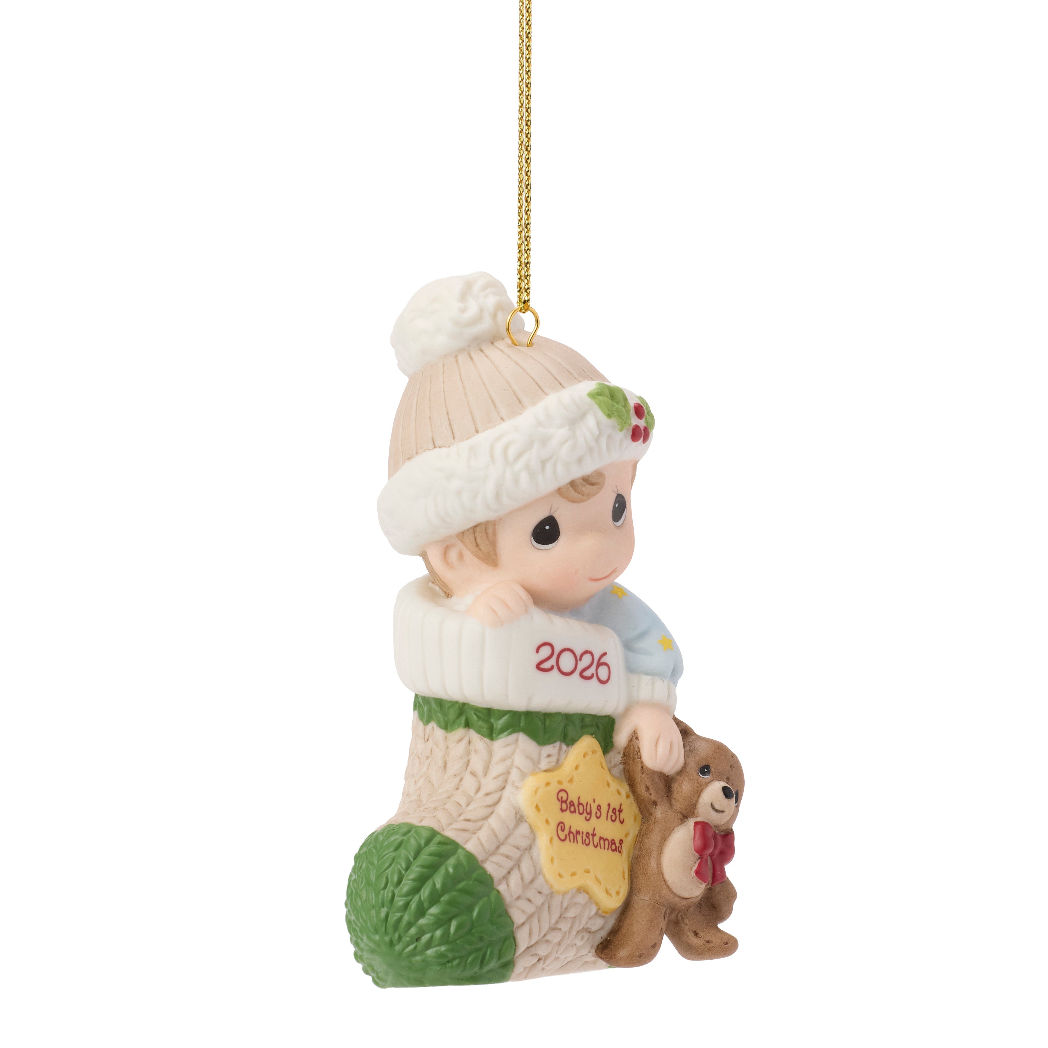 Baby's First Christmas 2026 Dated Baby Boy Ornament