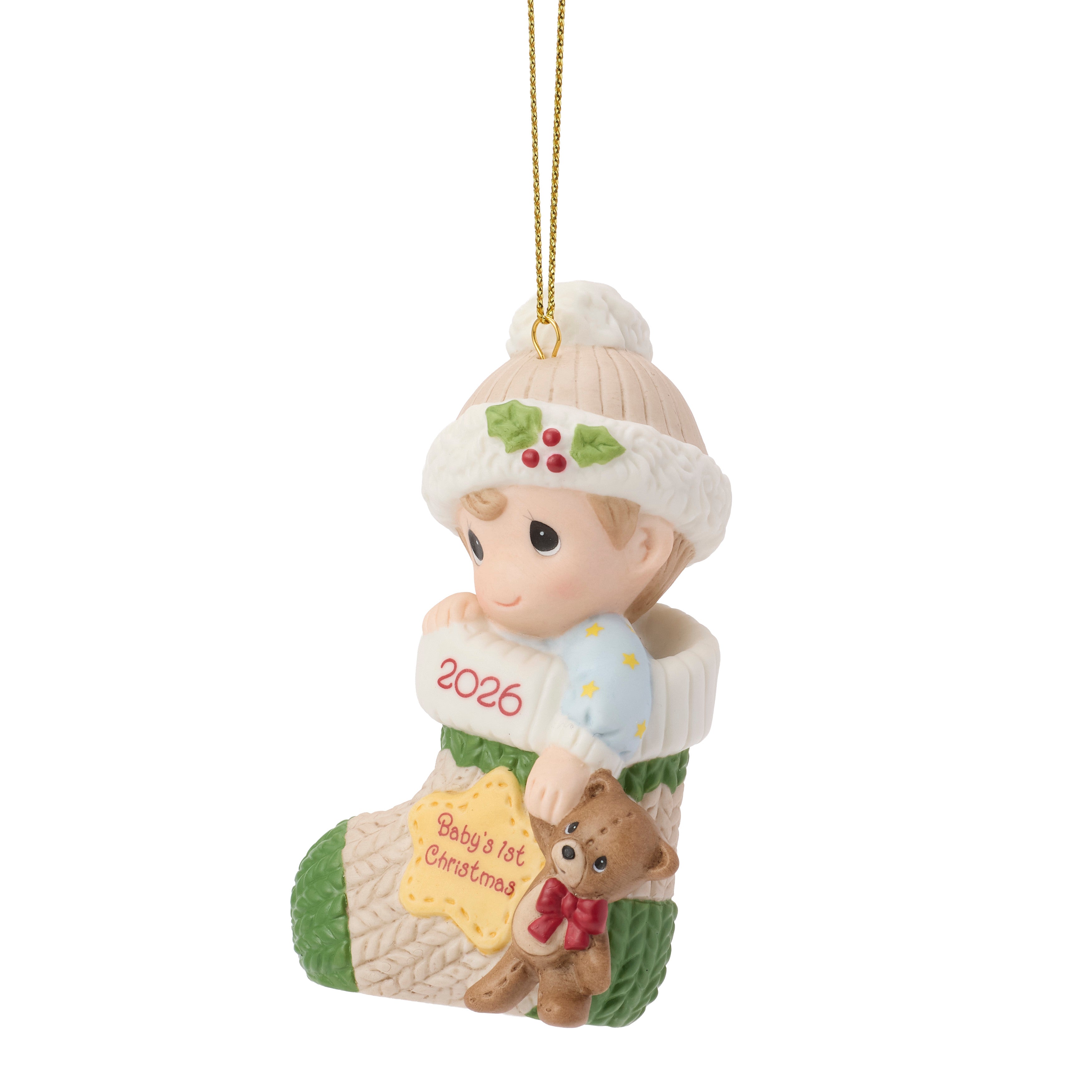 Baby's First Christmas 2026 Dated Baby Boy Ornament