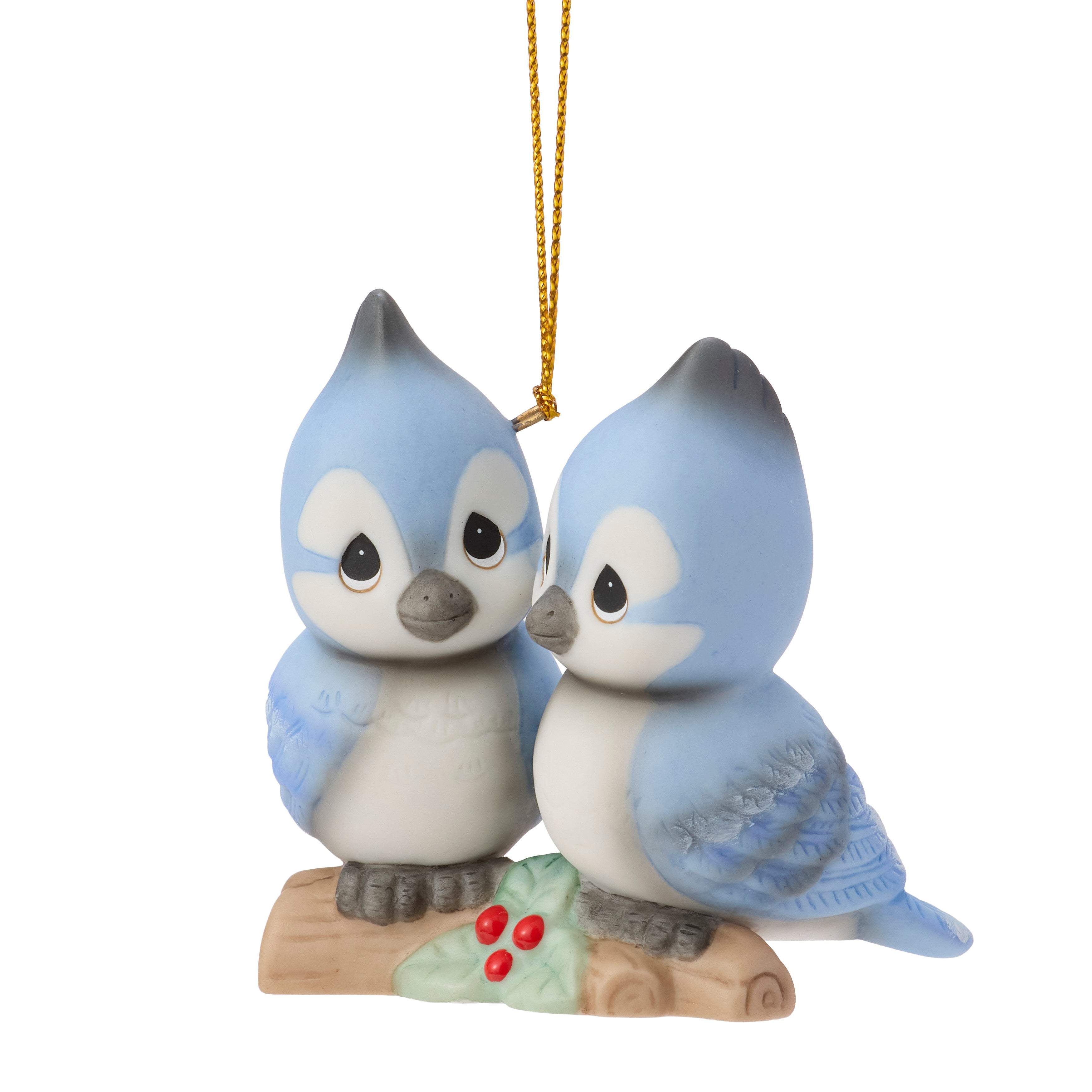 Christmas Is Cozier With You Blue Jay Couple Ornament
