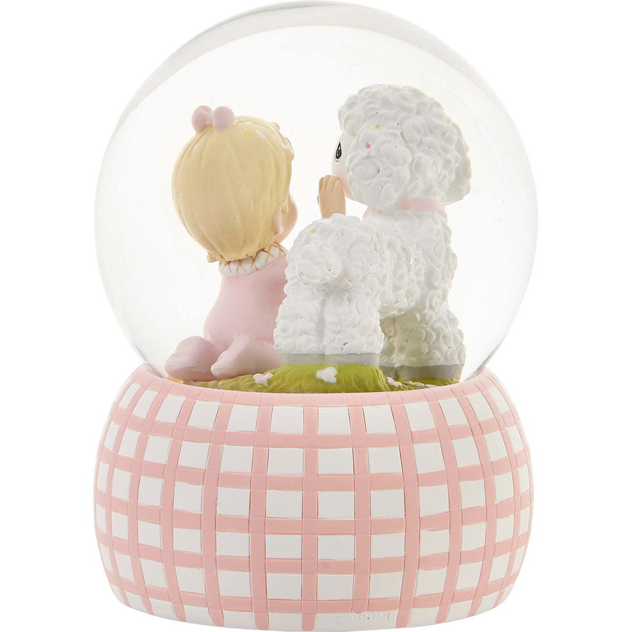 Jesus Loves Me Baby Girl Snow Globe - Image