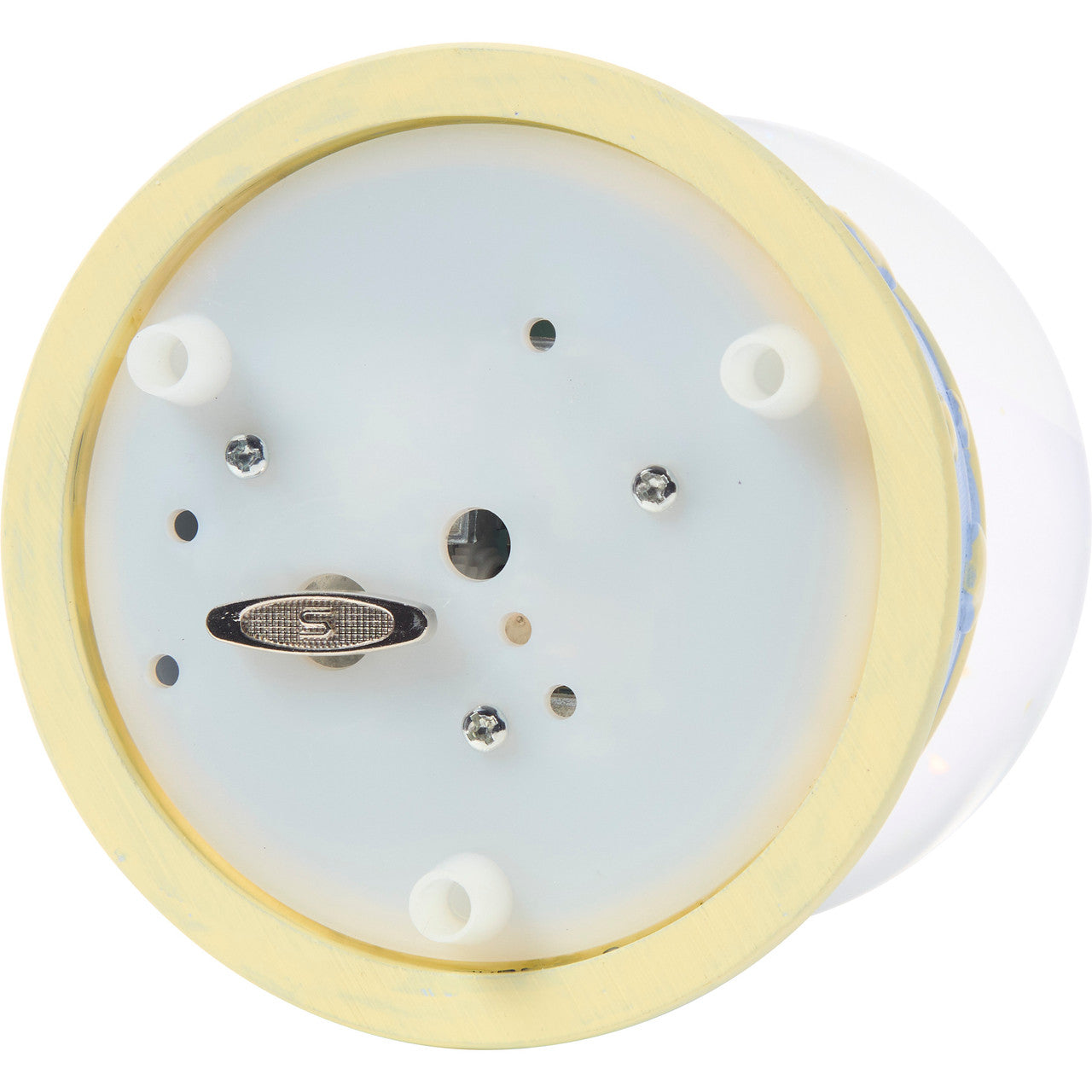 Jesus Loves Me Baby Boy With Bear Baptism Snow Globe - Image