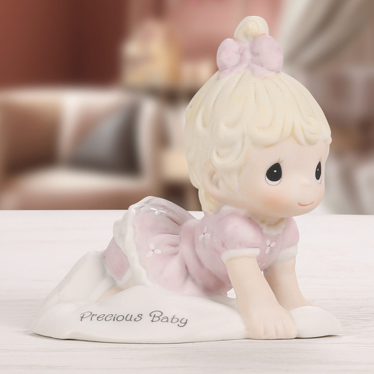 Growing In Grace, Precious Baby Blonde Girl Figurine - Image