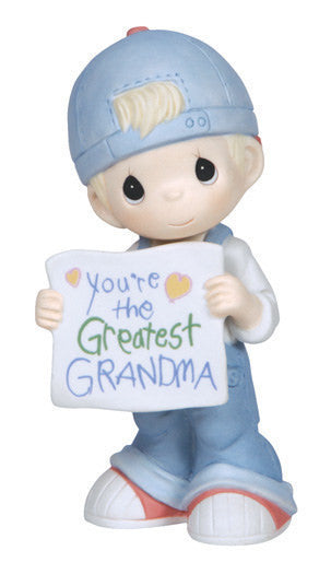 You're The Greatest Grandma, Bisque Porcelain Figurine, Boy - Image