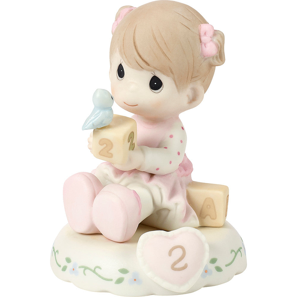 Growing In Grace, Age 2, Brunette Girl Figurine - Image
