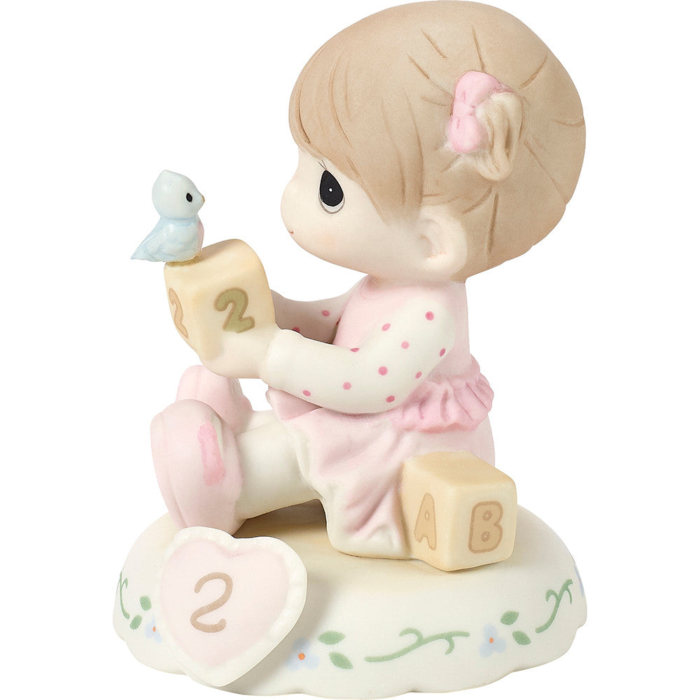 Growing In Grace, Age 2, Brunette Girl Figurine - Image