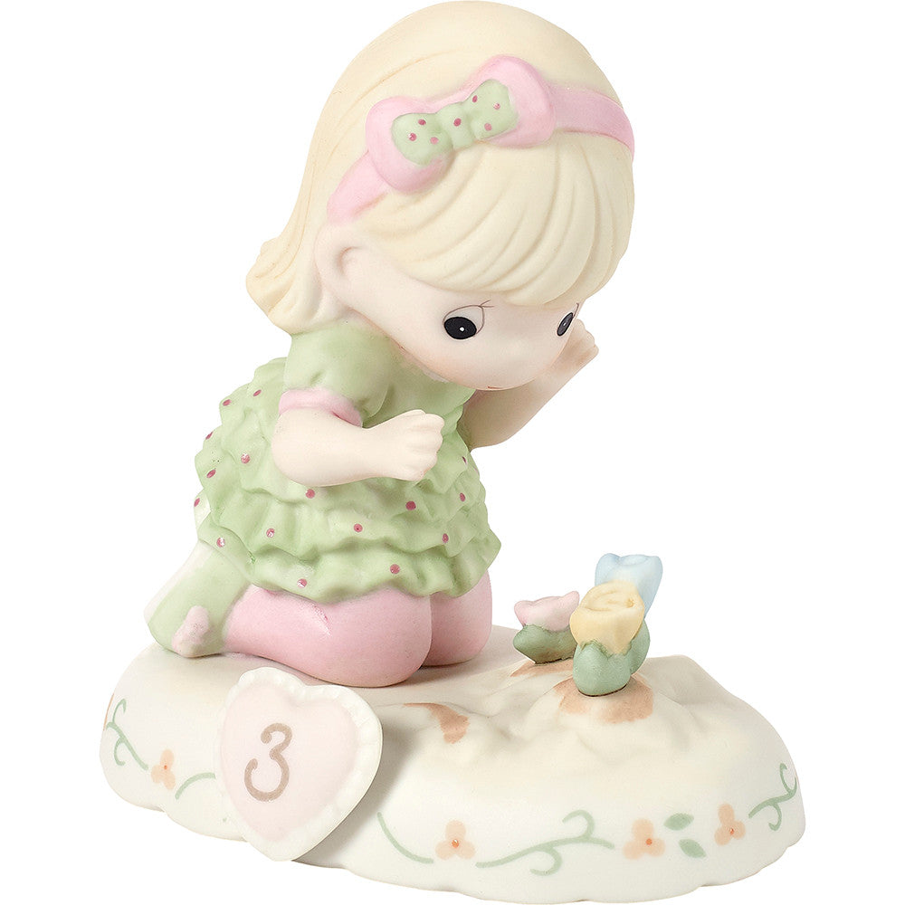 Growing In Grace, Age 3, Blonde Girl Figurine - Image
